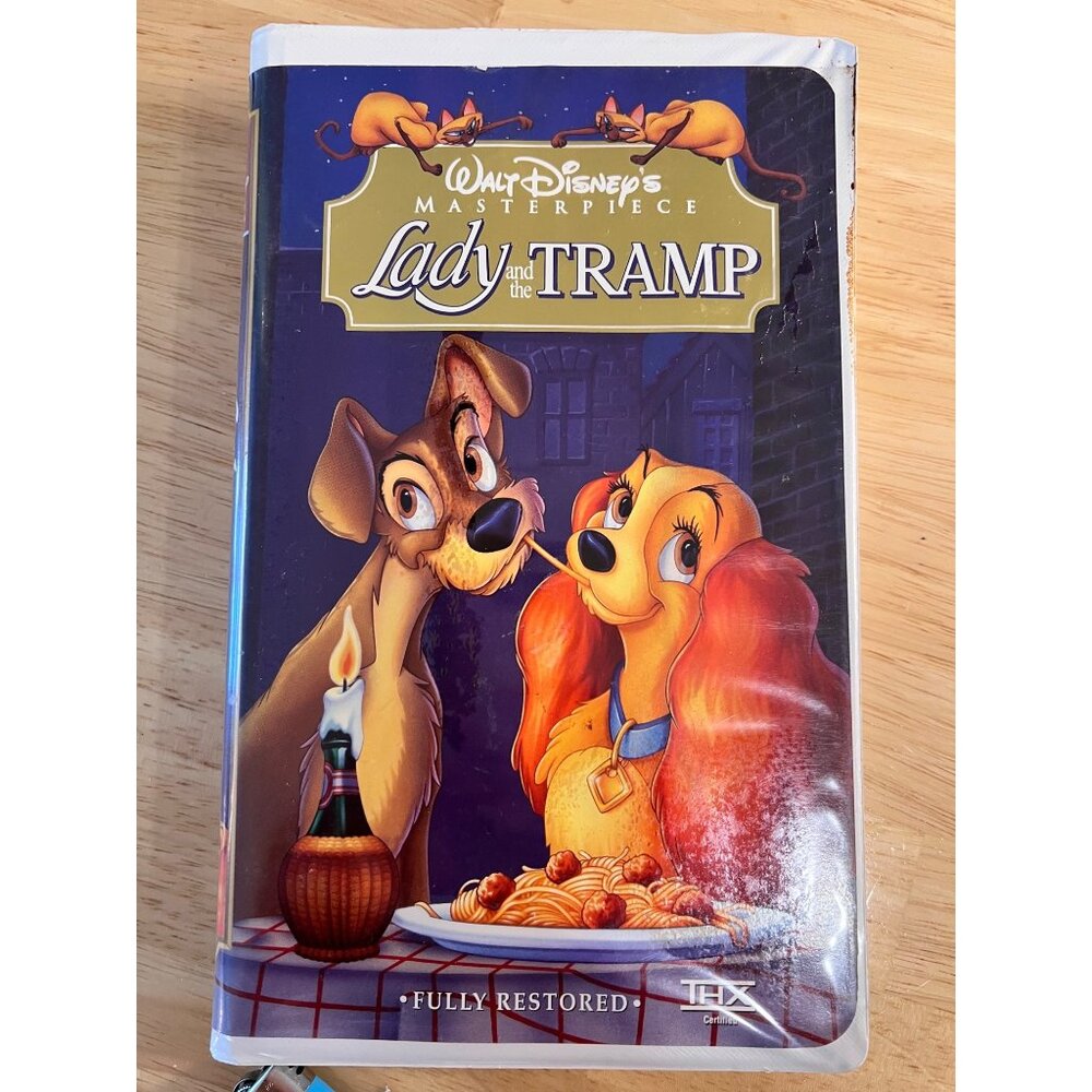 Walt Disney's Masterpiece Lady & The Tramp VHS Classic Animated Movie 1998